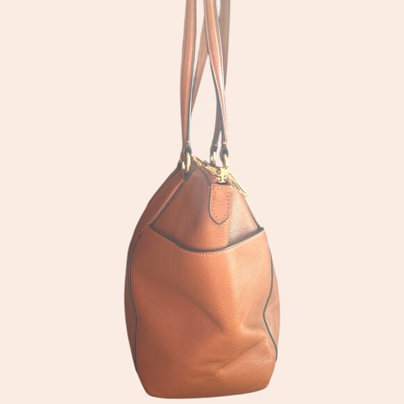 COACH F37216 Ava Tote Pebbled Leather Saddle Brown Gold - Picture 8 of 8